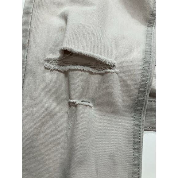 Free People Distressed Khaki Jeans With Frayed Ends Women’s Size 26 - Picture 7 of 13